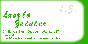 laszlo zeidler business card